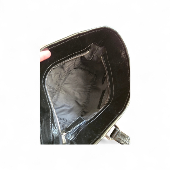 Burberry Black and Gray Plaid Tote - Picture 2 of 8